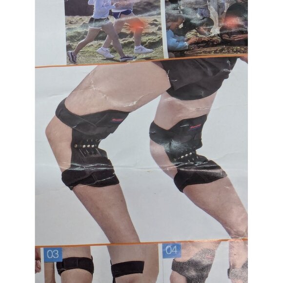 VS Joint Support Knee Pads Knee Stabilizer Rebound Spring Black Set of 2 - Picture 10 of 11